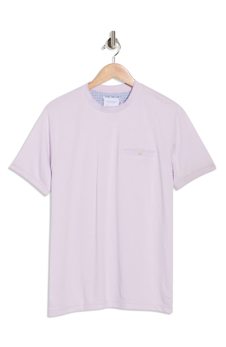 Cactus Man Tipped Crewneck Knit T-Shirt, Main, color, Lilac