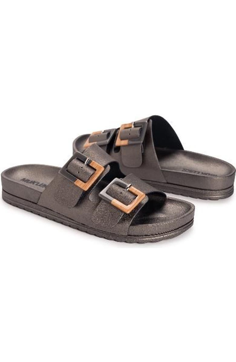 MUK LUKS Grand Cayman Sandal, Alternate, color, Pewter