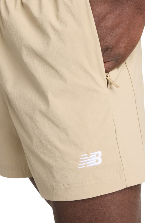 New Balance Athletics Woven Stretch Nylon Shorts In Neutral