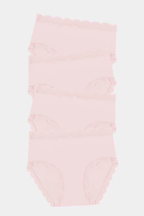 Stripe & Stare High Rise Knicker Four Pack in Pink A Boo 