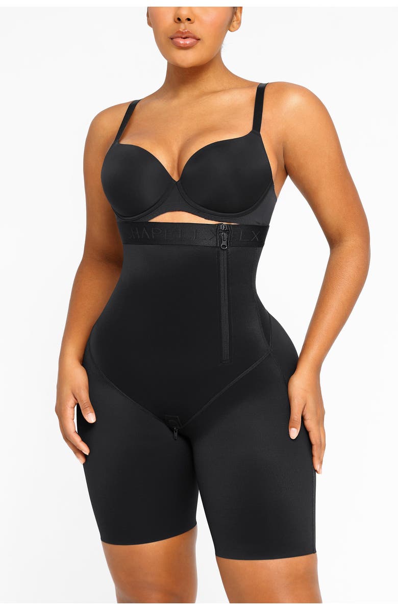 Shapellx High Waist Sculpting Shorts with Side Zip, Alternate, color, Black