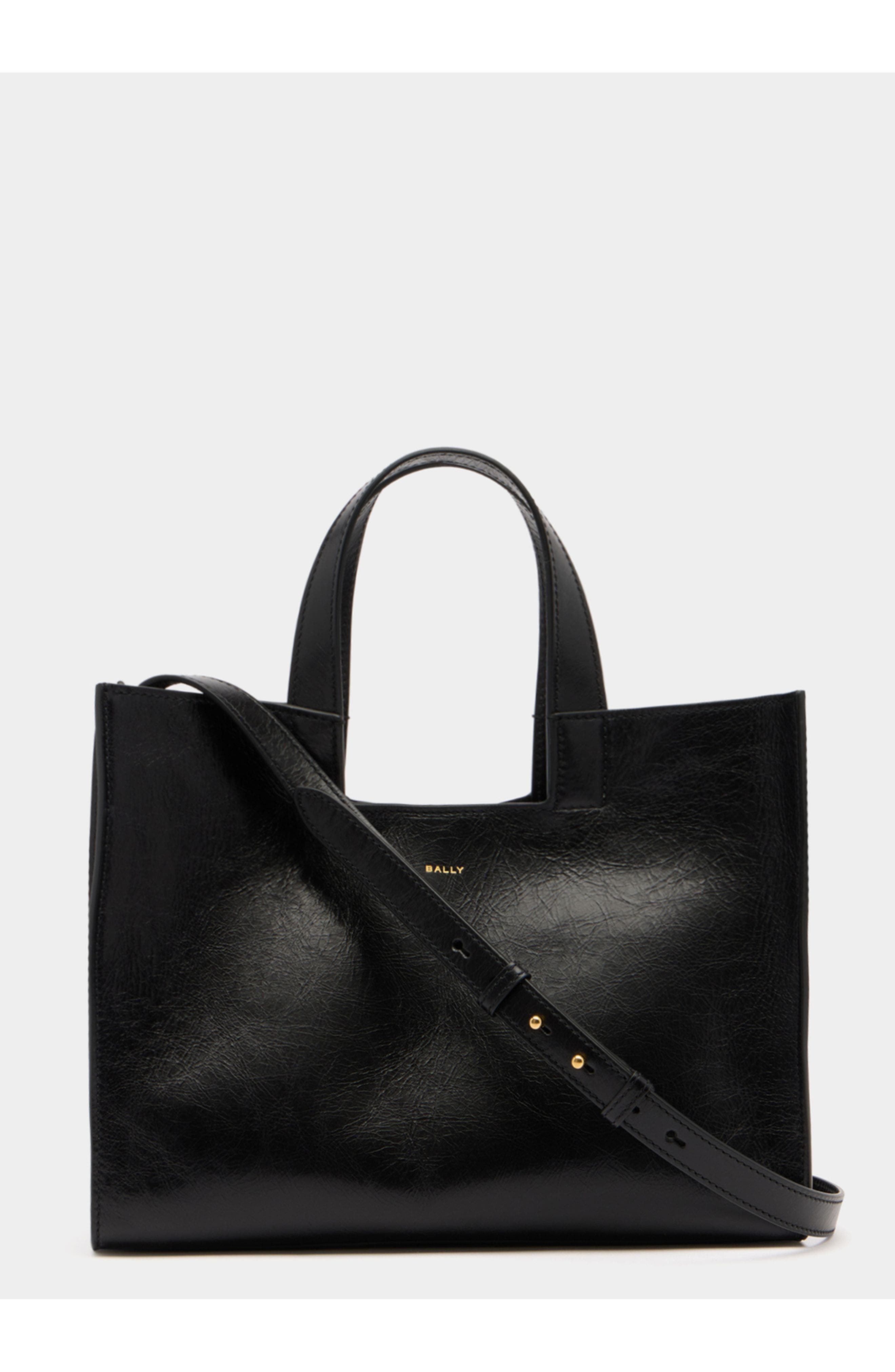 Bally Easy Bally Tote Bag in Bovine Leather, Main, color, Black