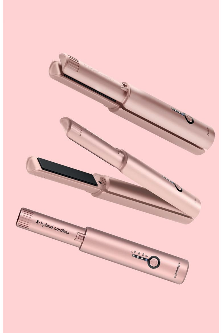 X-Hybrid Cordless Ceramic Touch-Up Flat Iron, Alternate, color, Pink