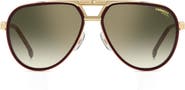 Carrera Eyewear 61mm Gradient Pilot Sunglasses