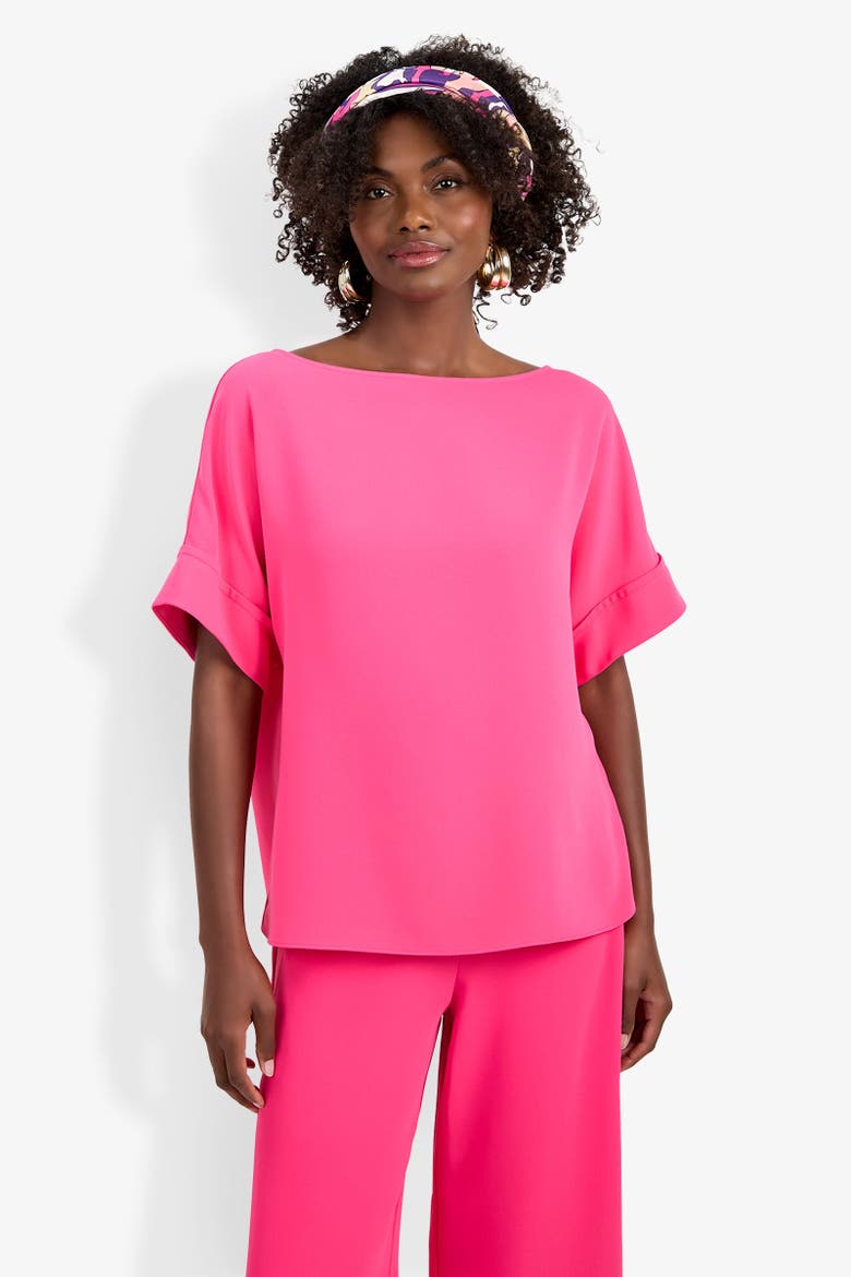 Sofie Georgette Top, Alternate, color, Pitaya Pink