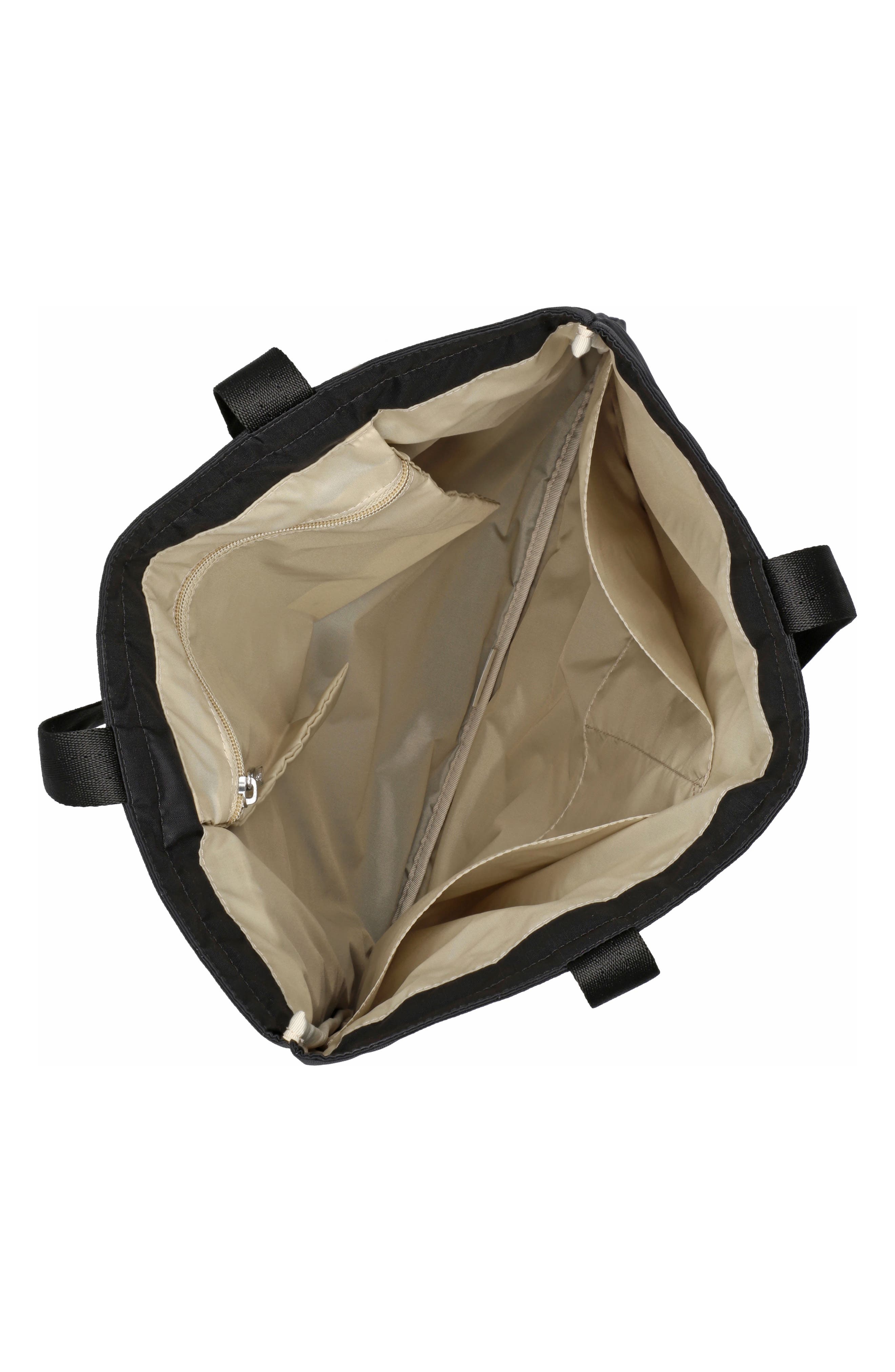 LeSportsac Emerald Nylon Tote Bag, Alternate, color, Black Cross Deboss