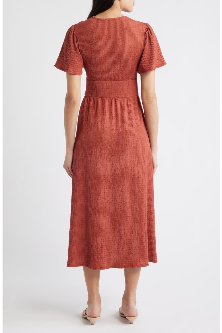 Keyhole Midi Dress, Alternate, color, MARSALA