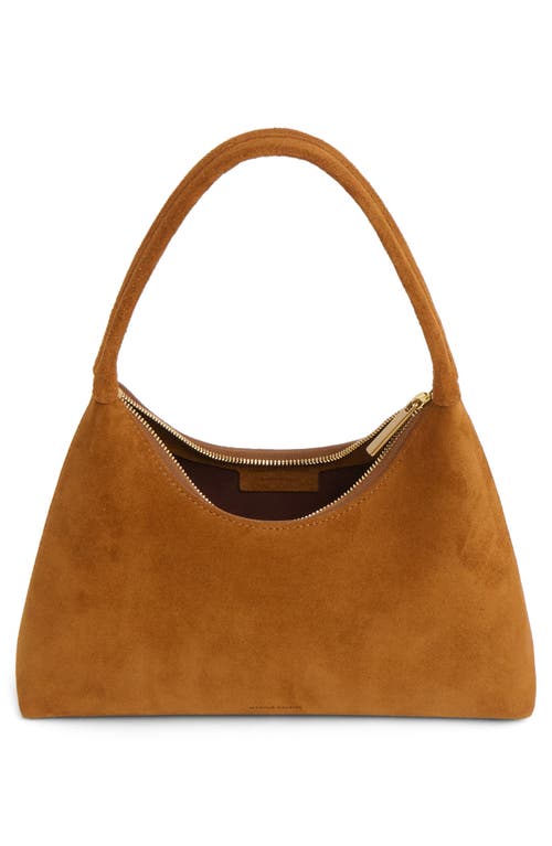 Mansur Gavriel Mini Candy Suede Shoulder Bag In Brown