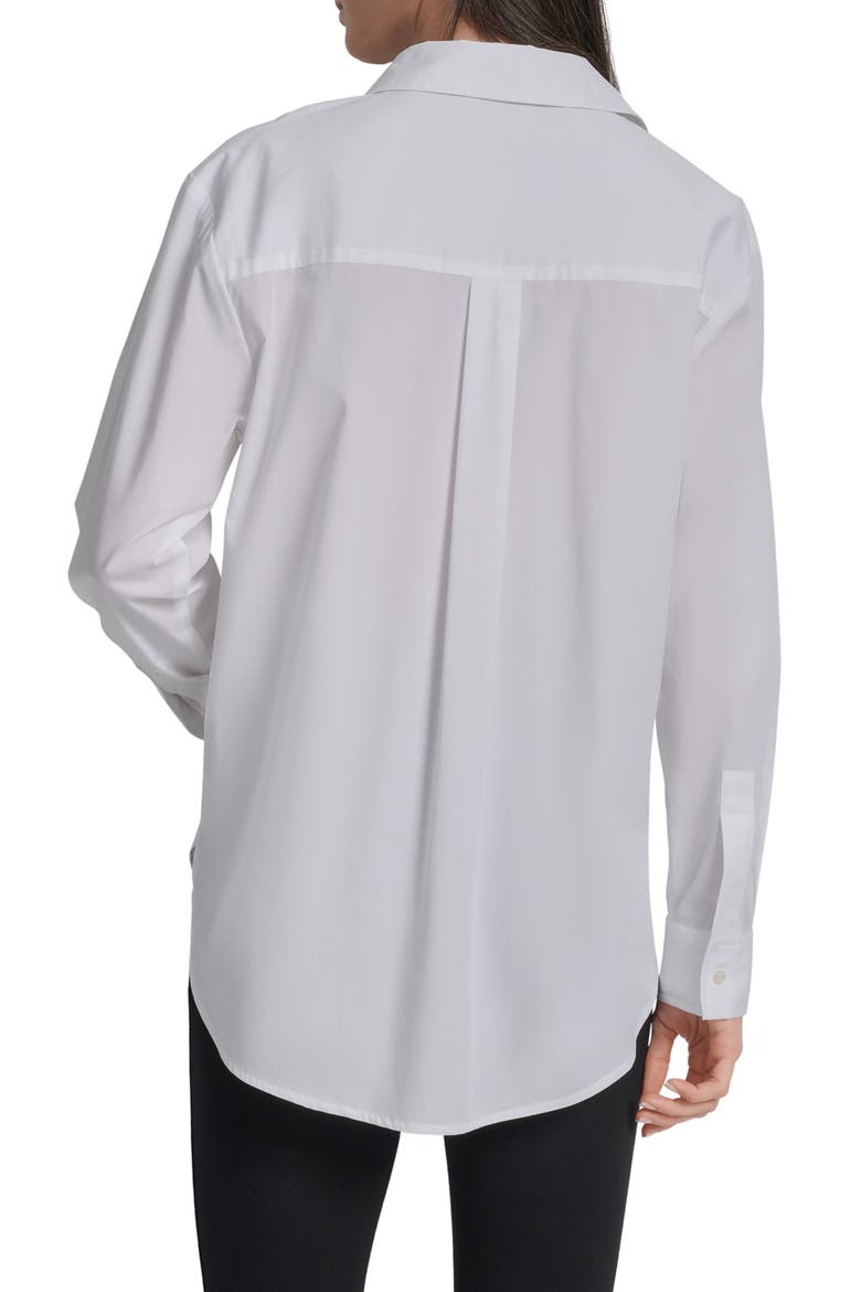 Skyline Pocket Oversize Long Sleeve Button-Up Shirt, Alternate, color, WHITE