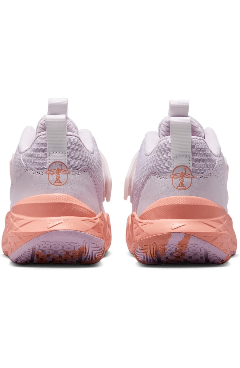 Nike Kids' Team Hustle D 12 Basketball Shoe, Alternate, color, Doll/ Pink/ White/ Apricot