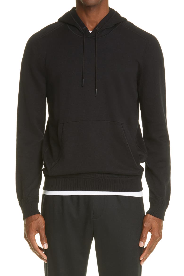 Cotton & Cashmere Hoodie, Main, color, BLACK