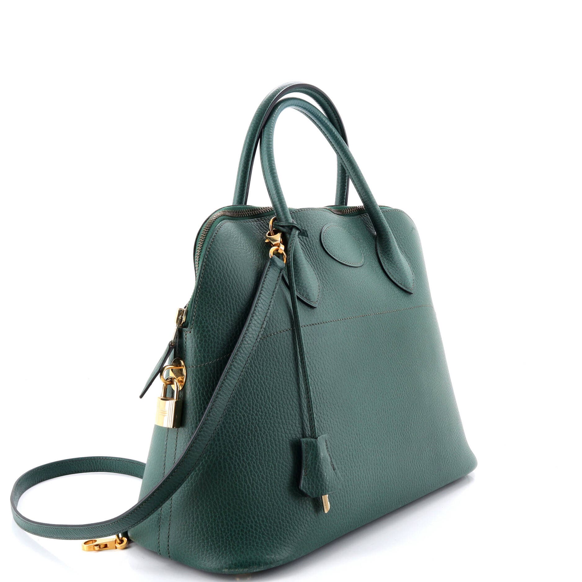 Pre-Owned Hermes Bolide Bag Ardennes 35, Alternate, color, Vert