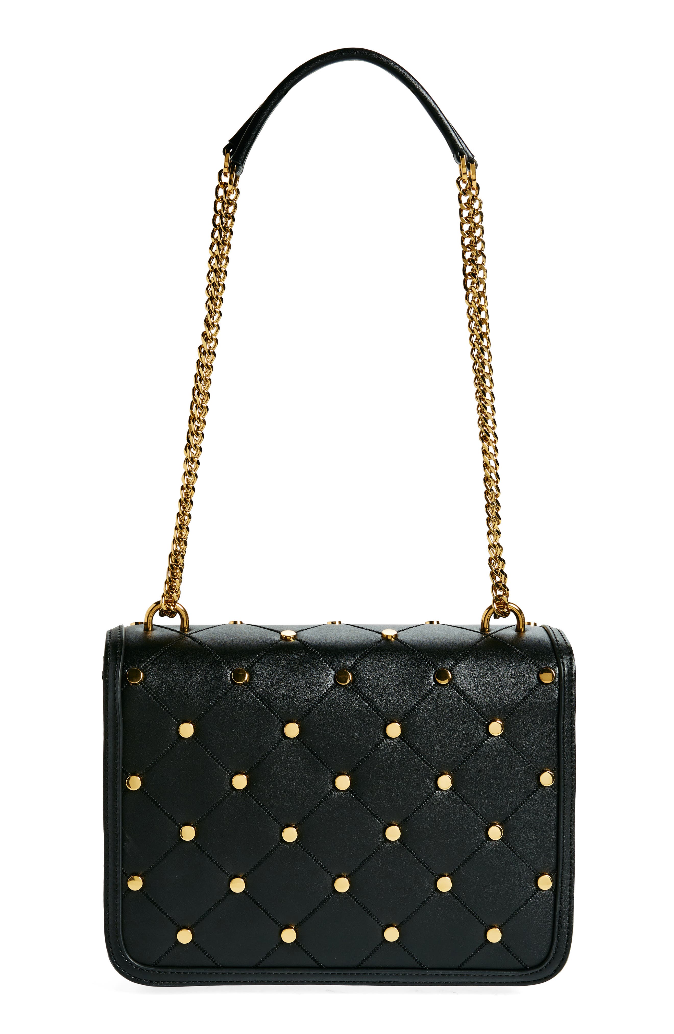 Love Moschino Studded Quilted Shoulder Bag, Alternate, color, 