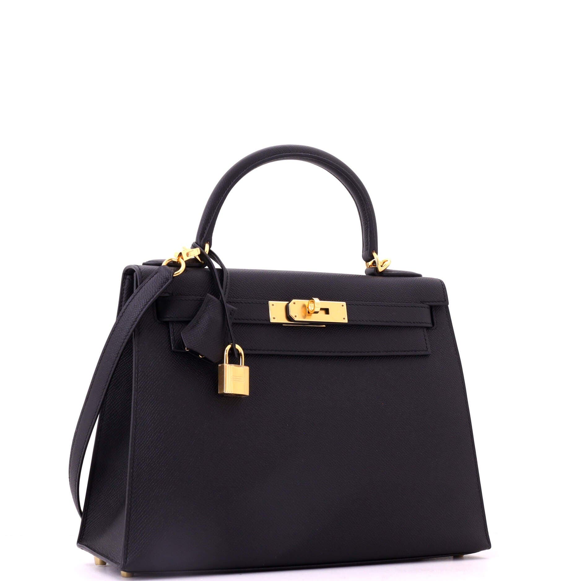 Kelly Handbag Black Epsom with Gold Hardware 28, Alternate, color, Black