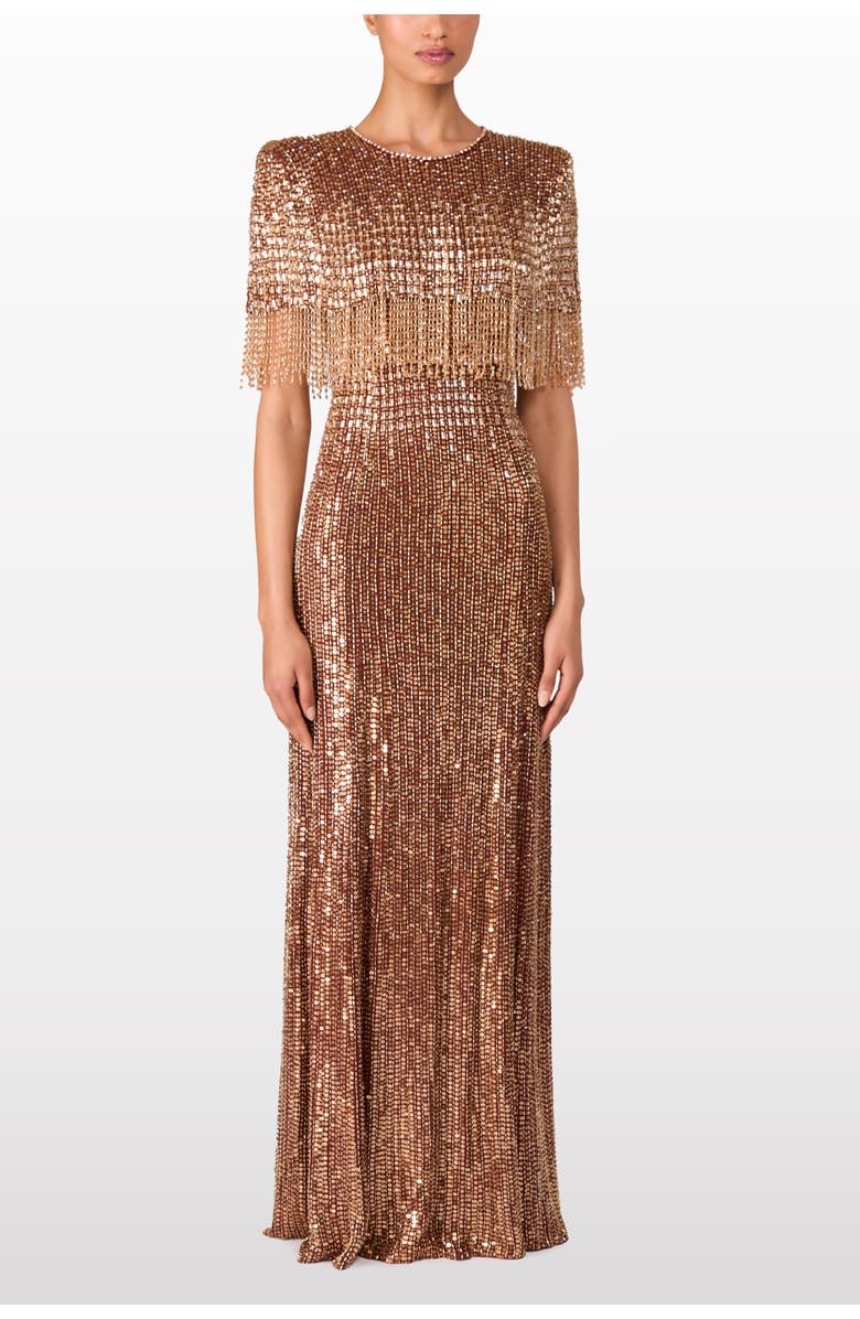 Jenny Packham Lyla Gown, Alternate, color, Bronze