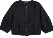 Giorgio Armani Vichy 3D Jacquard Zip Jacket