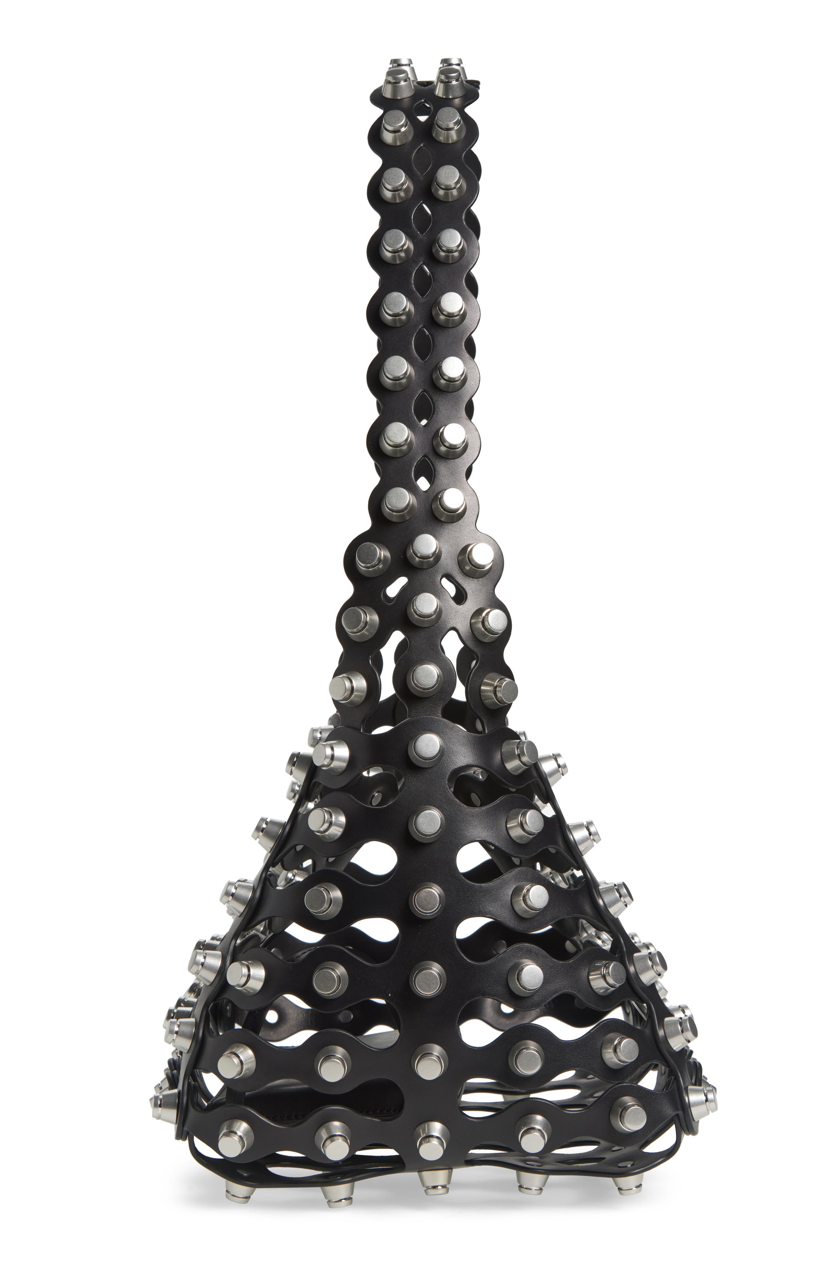 Alexander Wang Medium Rex Studded Cutout Leather Shoulder Bag, Alternate, color, 