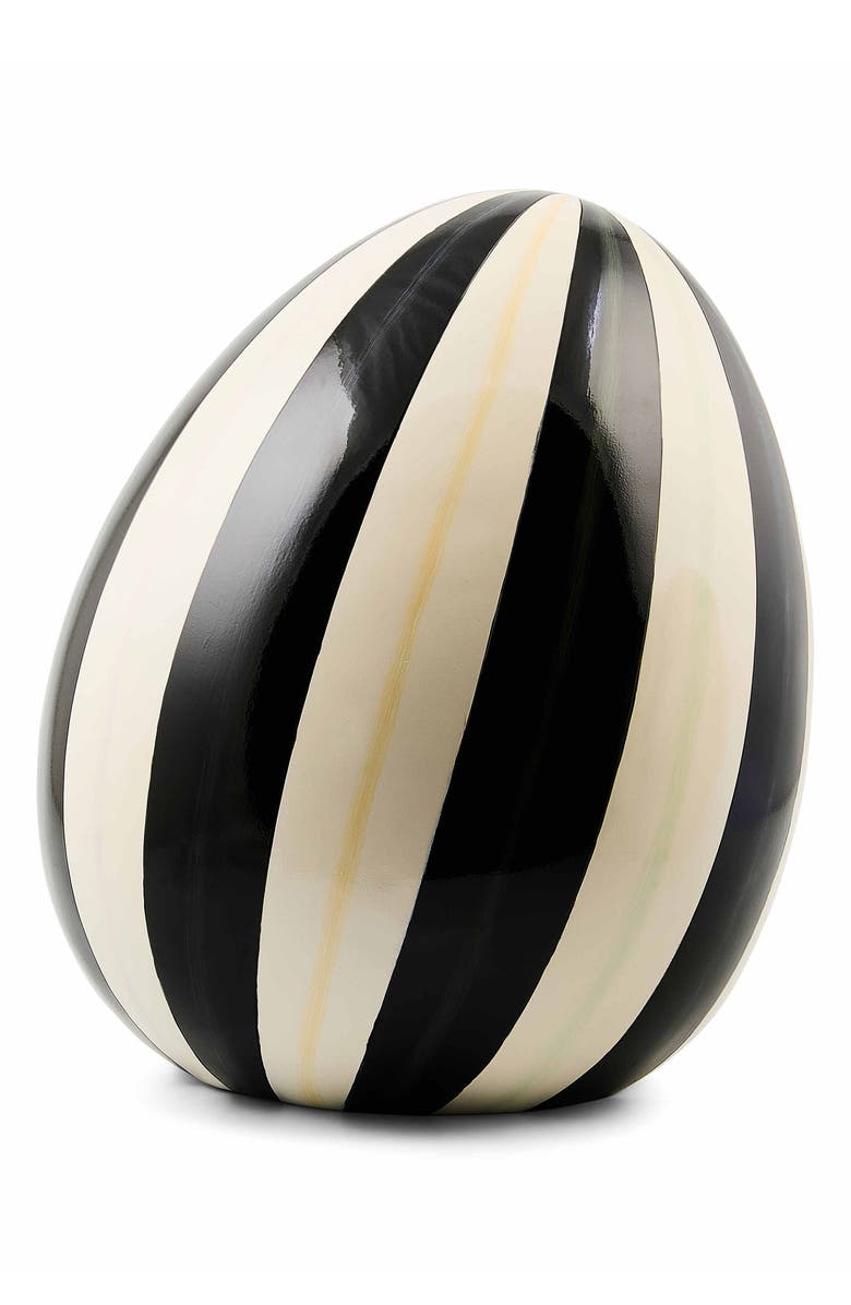 MACKENZIE CHILDS Courtly Stripe Medium Egg, Main, color, Black