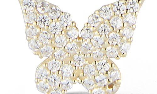 Glaze Jewelry Pavé Cubic Zirconia Butterfly Pendant Layered Necklace In Gold