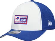 New Era Men's New Era White/Royal Buffalo Bills Established Patch 9SEVENTY Adjustable Hat