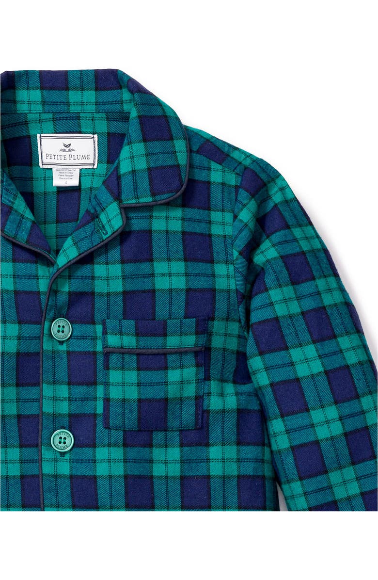 Petite Plume Kids' Highland Tartan Two-Piece Pajamas, Alternate, color, 