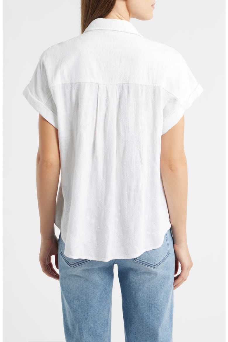 Short Sleeve Button-Up Shirt, Alternate, color, WHITE