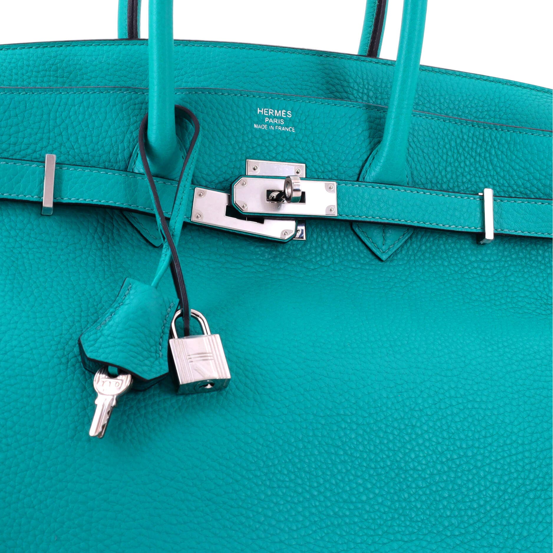 Birkin Handbag Blue Clemence with Palladium Hardware 35, Alternate, color, Blue