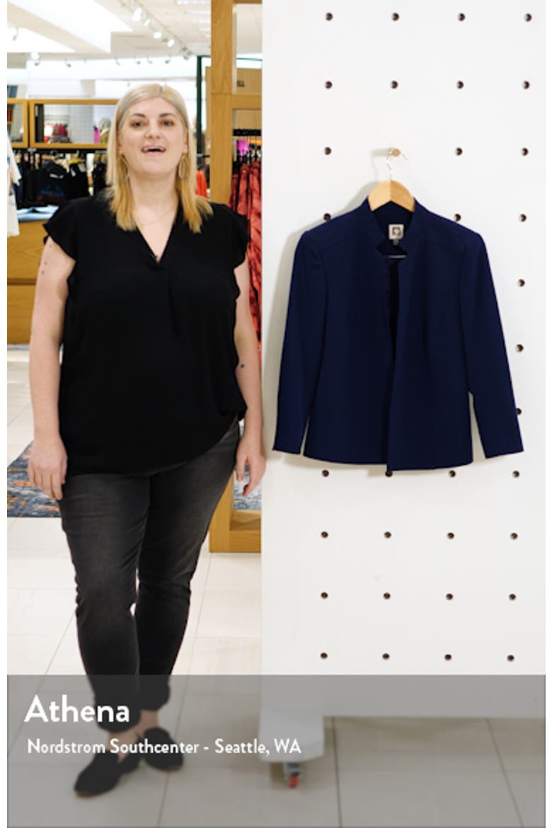 Stand Collar Crepe Jacket video
