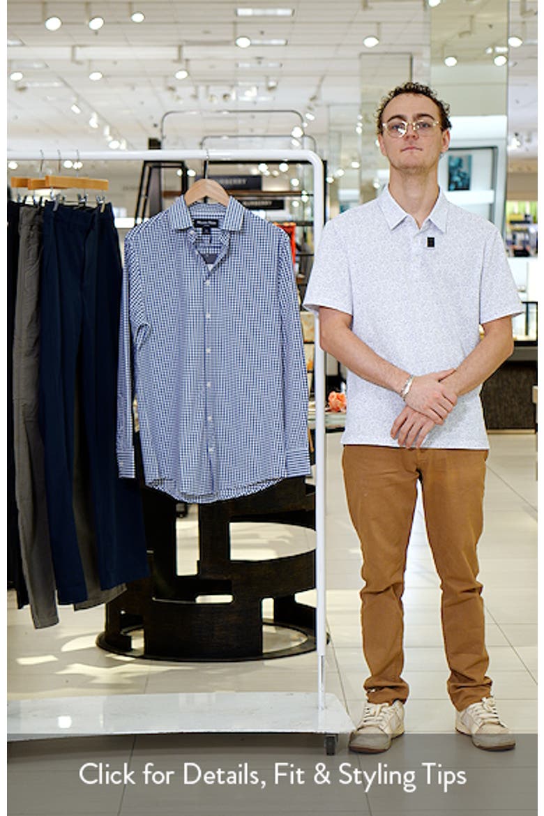 Leeward Trim Fit Gingham Performance Button-Up Shirt video