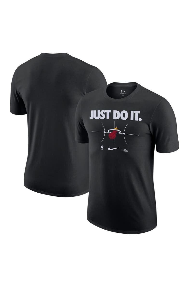 Nike Men's Nike Black Miami Heat Just Do It T-Shirt, Main, color, Black
