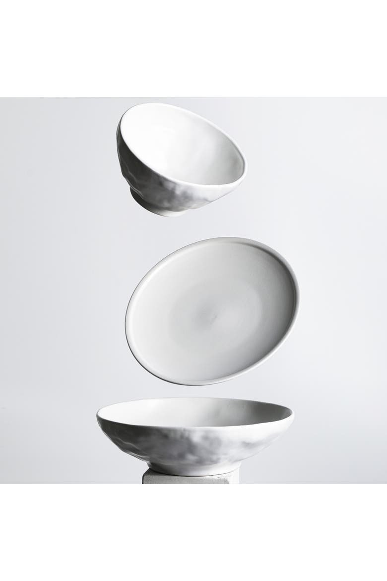 NENDO Stoneware 16-Piece Dinnerware Set, Alternate, color, White