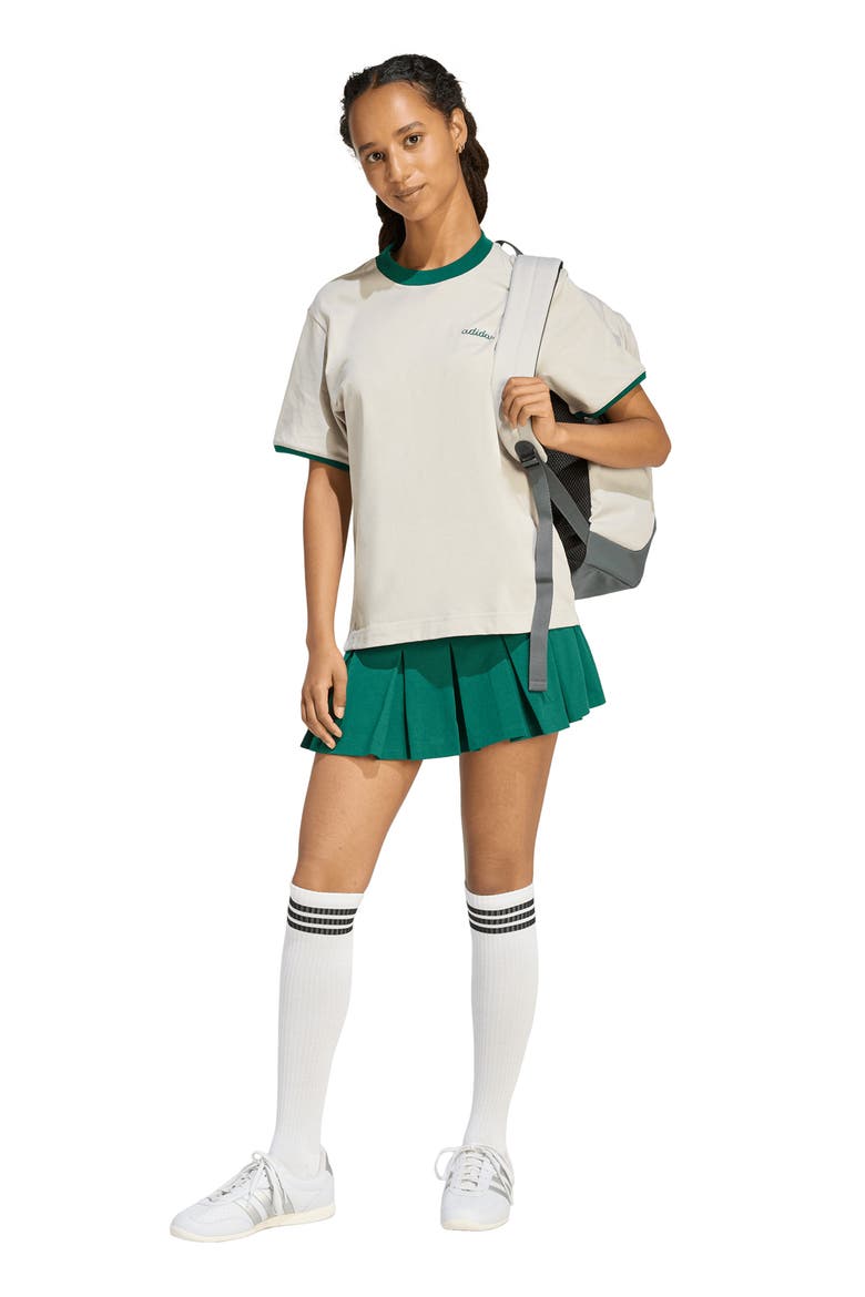 Essentials Colorpop Cotton Ringer T-Shirt, Alternate, color, WONDER ALUMINA/ GREEN