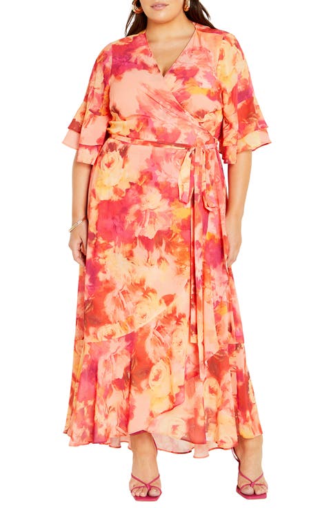 Sierra Wrap Maxi Dress (Plus)
