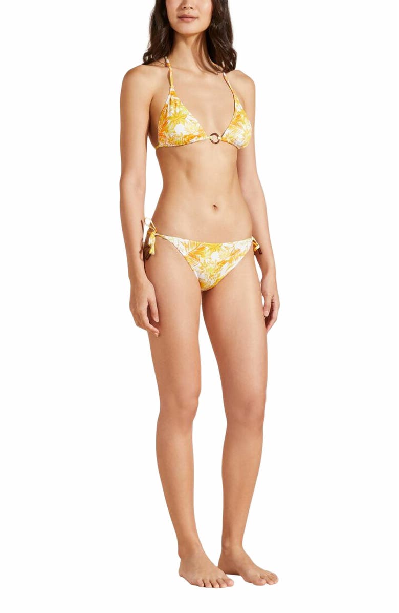 Vilebrequin Women's Tahiti Flowers Mini Brief Bikini Bottom, Main, color, 