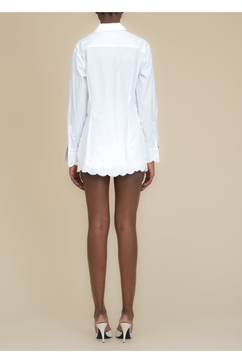Doll Relaxed Bow-Detail Oxford Dress Shirt, Alternate, color, White