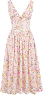 HOUSE OF CB Emmelina Sleeveless Stretch Poplin Midi Dress