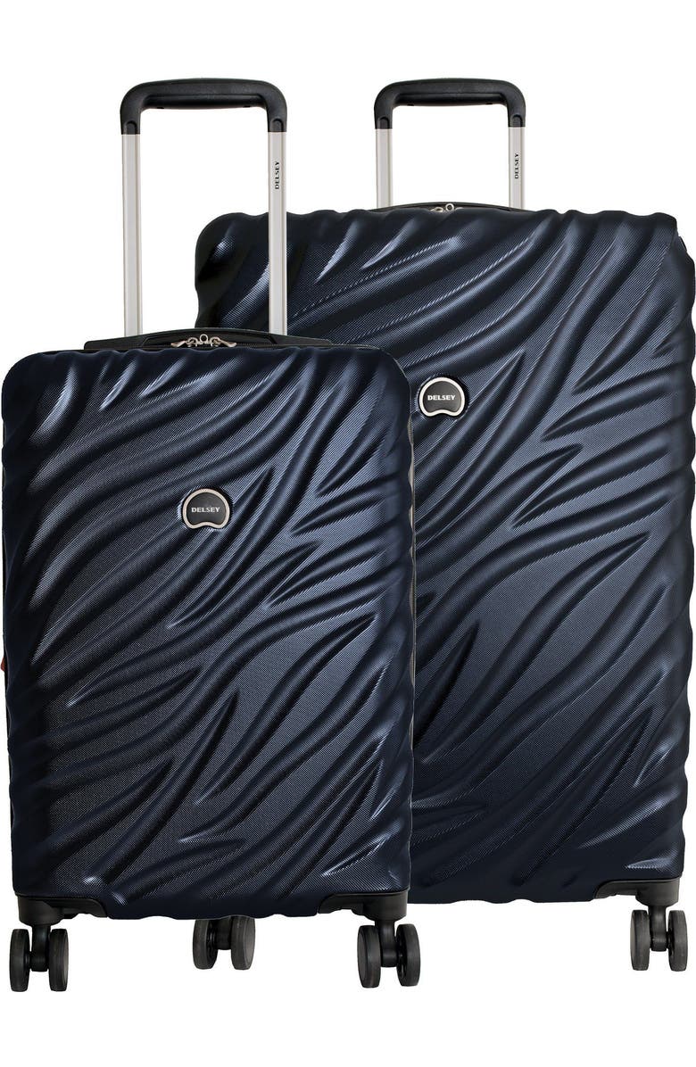 Delsey Paris Alexis Hardside 2-Piece (21"/25") Expandable Spinner Luggage Set, Main, color, Navy
