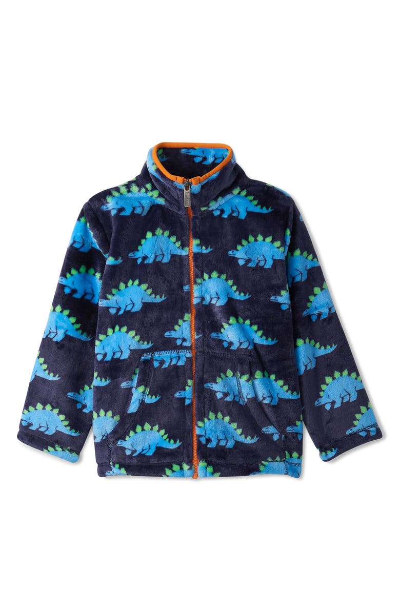 Hatley Kids' Stegosaurus Fleece Zip Jacket, Main, color, Patriot Blue