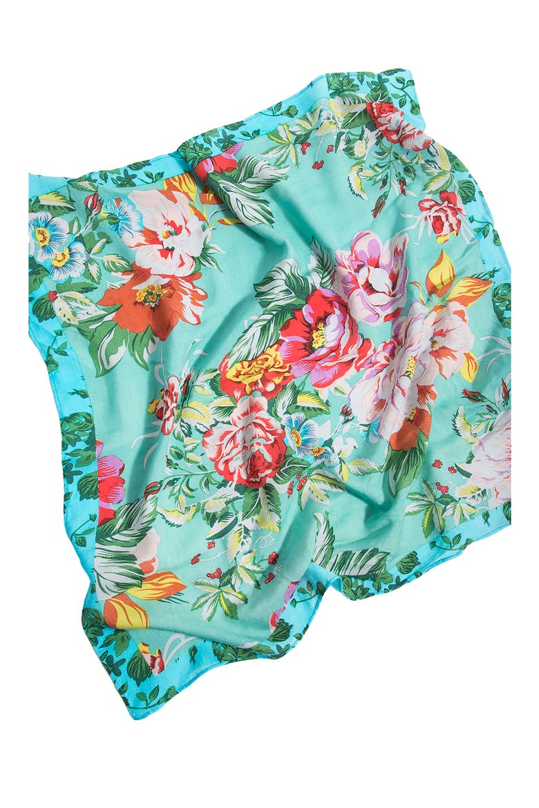 Serene Bloom Floral Print Scarf, Alternate, color, PASTEL GREEN