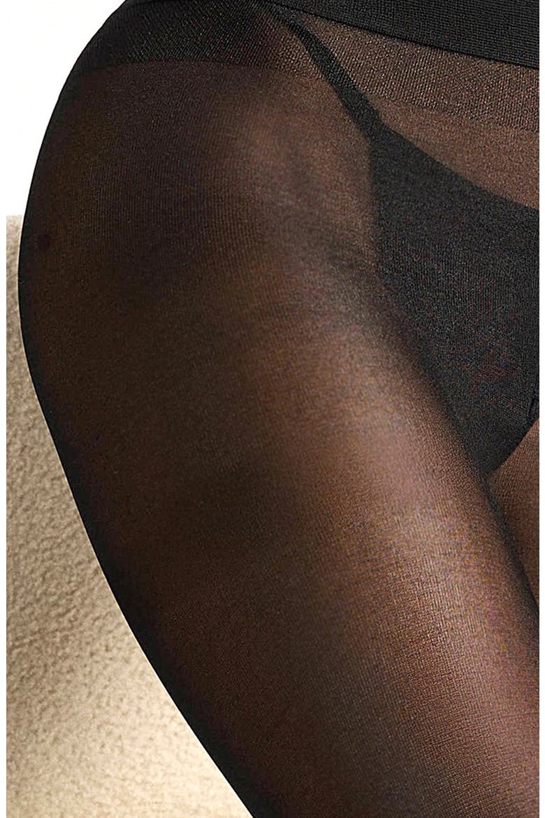 Touch Gloss Sheer Tights, Alternate, color, BLACK