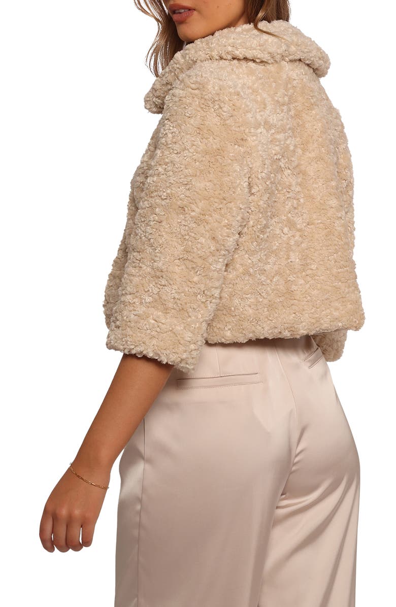 Petal & Pup Lucie Faux Fur Crop Jacket, Alternate, color, Cream