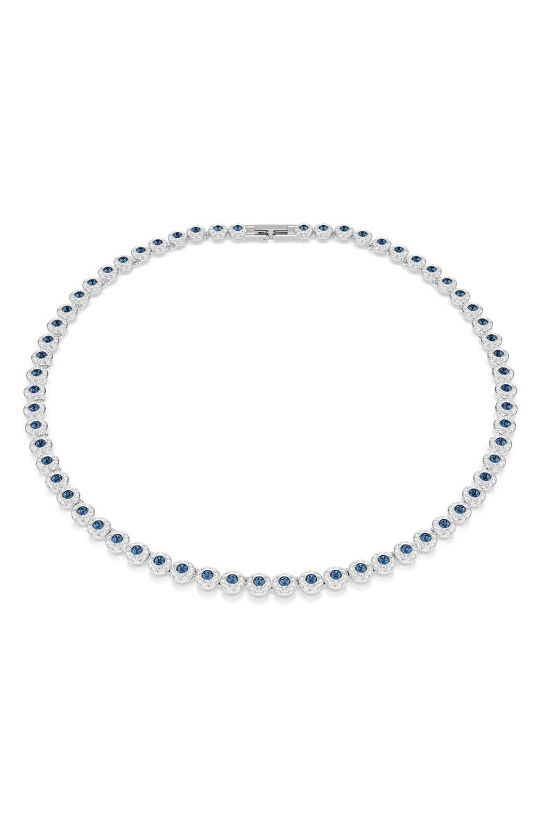 Swarovski Una Angelic Tennis Necklace, Main, color, Blue/ Silver