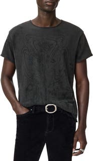 John Varvatos Relaxed Fit Raw Edge Organic Cotton T-Shirt