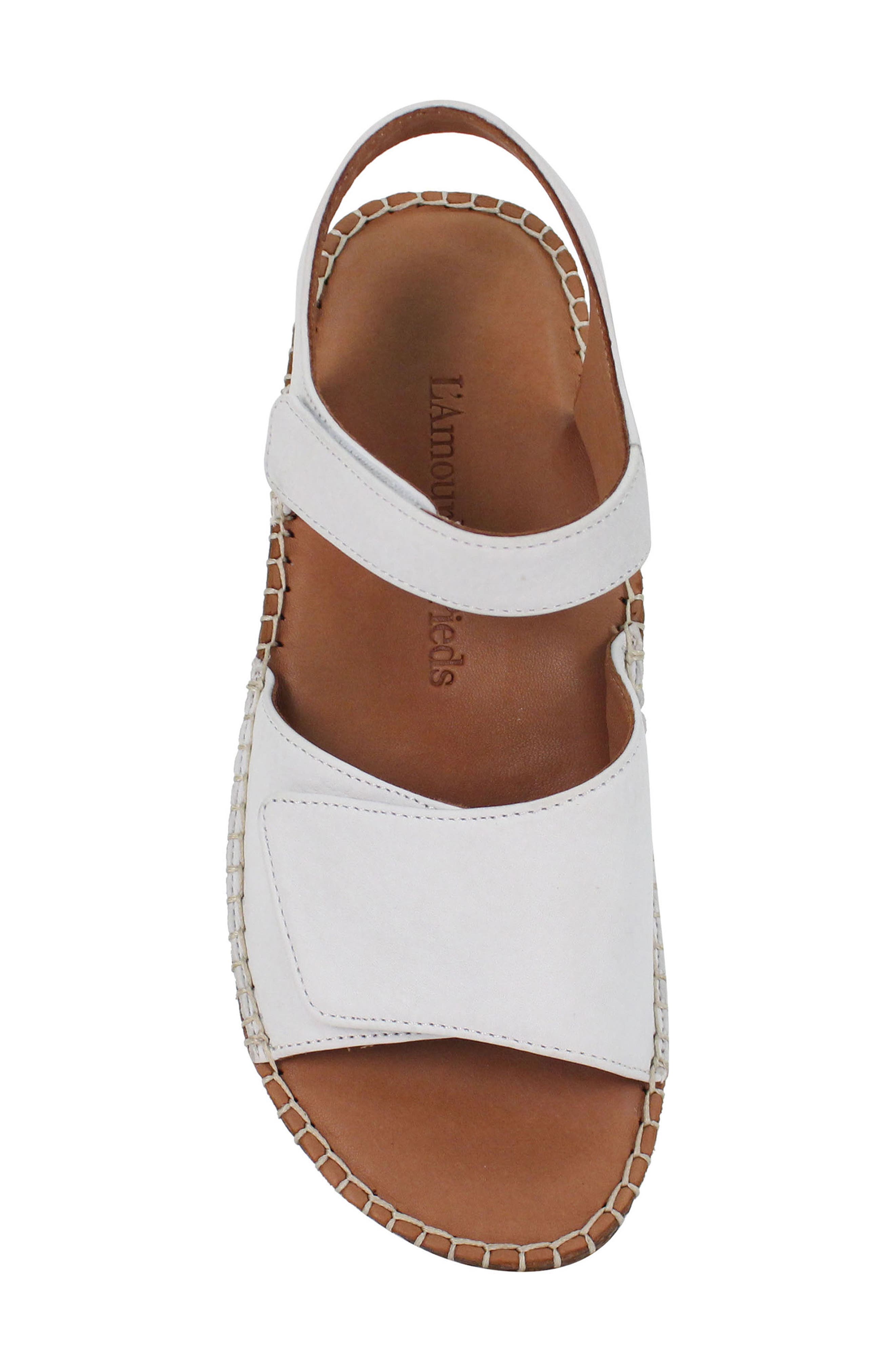 Yahya Platform Sandal, Alternate, color, WHITE LAMBA LEATHER