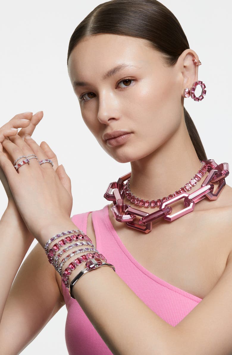 Swarovski Matrix Band Ring, Alternate, color, White/ Silver