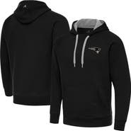 ANTIGUA Men's Antigua Black New England Patriots Brushed Carbon Victory Pullover Hoodie