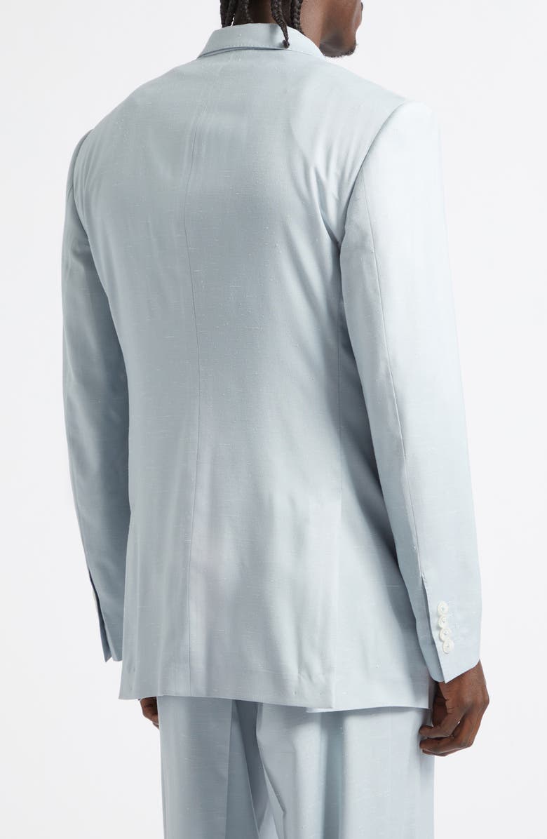 Dolce&Gabbana Double Breasted Shantung Jacket, Alternate, color, B8966 Azzurro Polvere