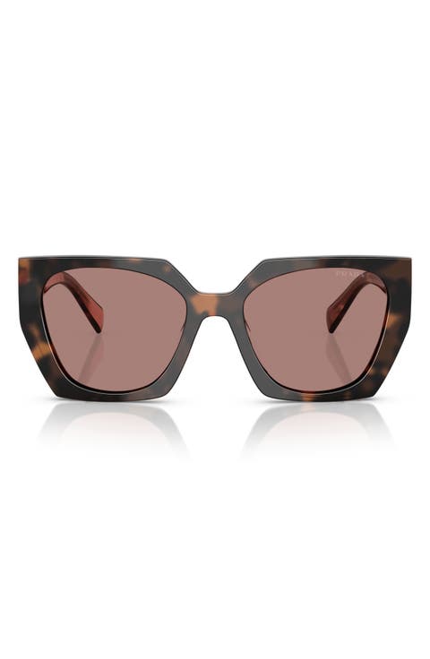 55mm Gradient Rectangular Sunglasses