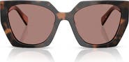 Prada 55mm Gradient Rectangular Sunglasses