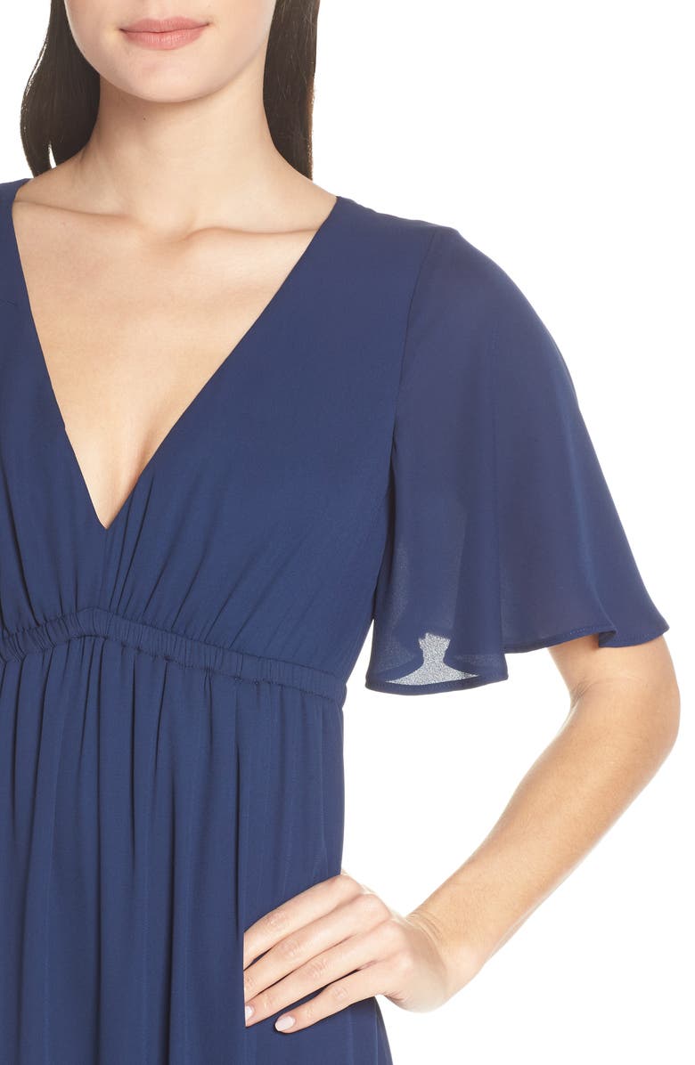 Show Me Your Mumu Emily Chiffon A-Line Gown, Alternate, color,